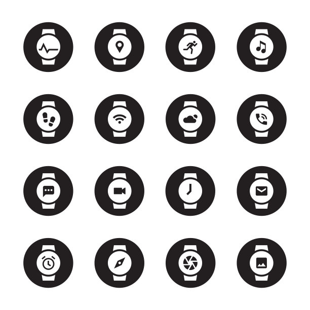 智能手表图标-黑圈系列图片下载