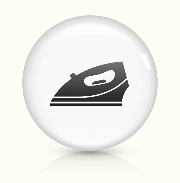 铁图标上的白色圆形矢量按钮图片下载