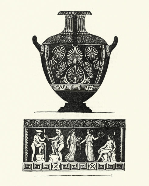 古典希腊风格的瓮或花瓶图片下载