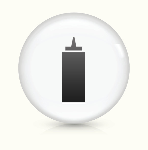 番茄酱图标上白色圆形矢量按钮图片下载