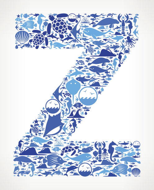 字母z海洋海洋生命蓝色图标图案图片下载