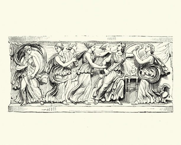 亚马逊战士的古典古希腊场景图片下载