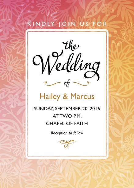 婚礼请柬图片下载