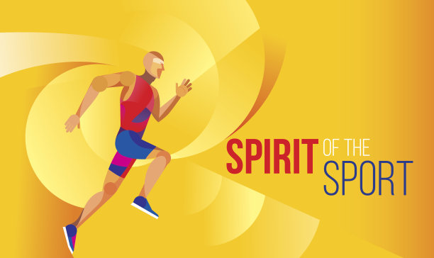 摘要运动员的海报素材图片