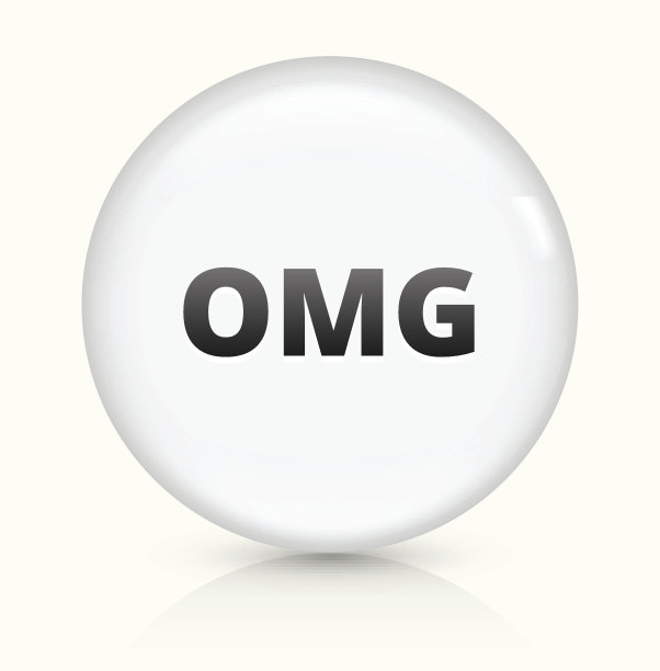 OMG图标上的白色圆形矢量按钮图片下载
