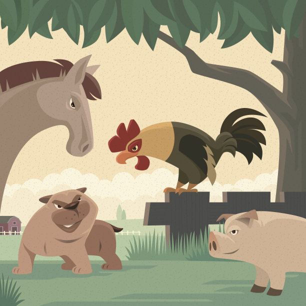 农场动物会议素材图片