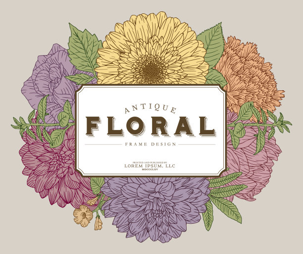 仿古花架设计模板图片下载