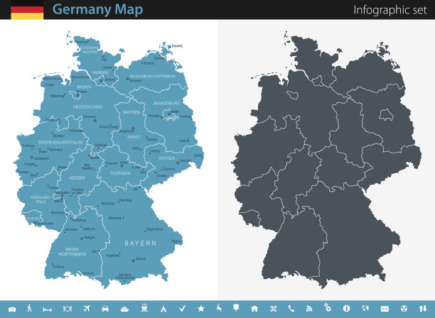 德国地图-信息图表集图片下载