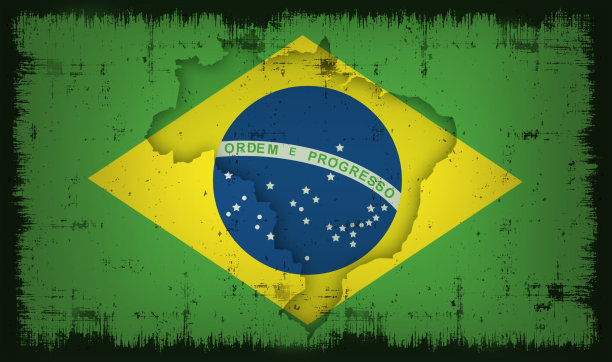巴西国旗和地图图片下载