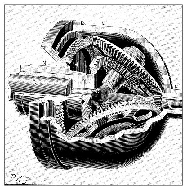古董插图的适配器变速器图片下载