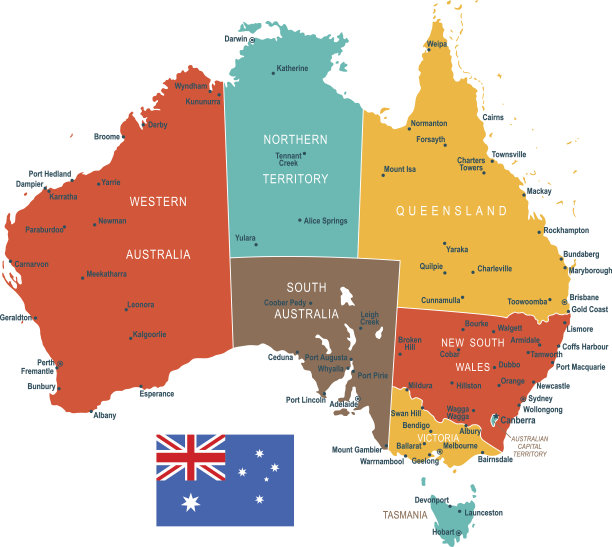 澳大利亚的地图图片下载