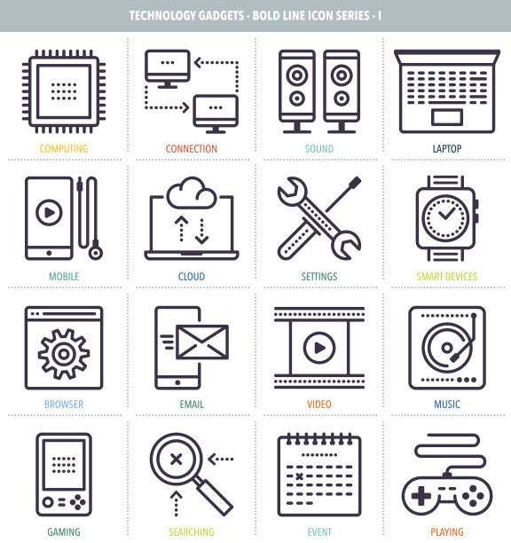 科技小工具图标集图片下载