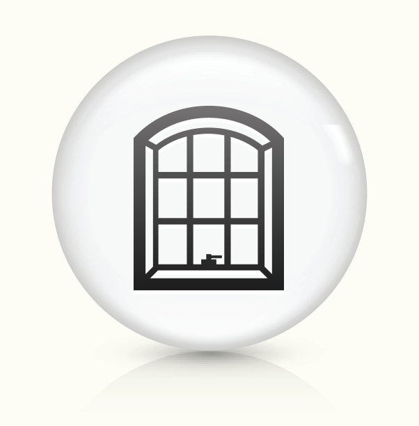 Windows图标上的白色圆形矢量按钮图片下载