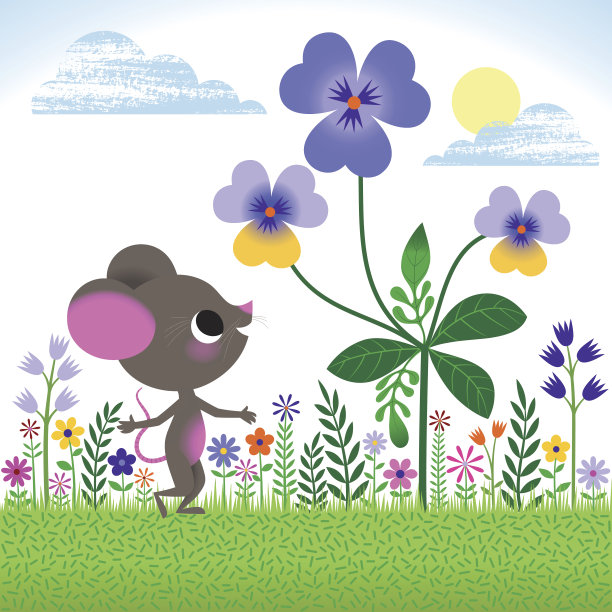 春天的老鼠，夏天的花园。图片下载