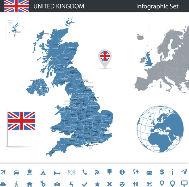 英国。信息图。插图图片下载