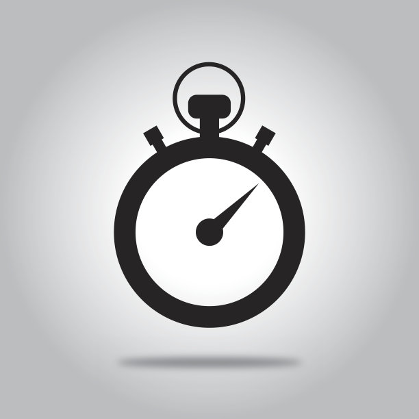 黑色的秒表图标图片下载