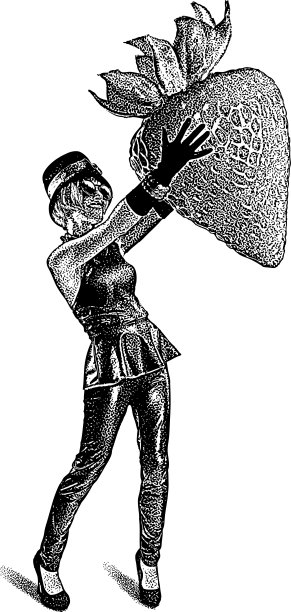 穿着得体的女人庆祝水果图片下载