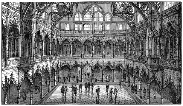 安特卫普证券交易所旧景(1898年夏)图片下载