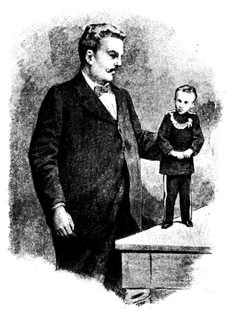 小个子男人的古董插图图片下载