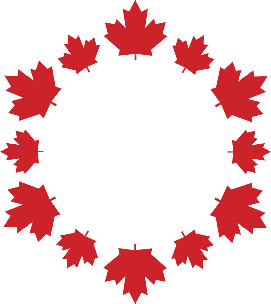加拿大枫叶框架图片下载