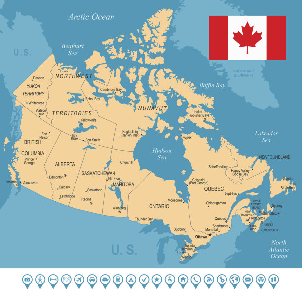 加拿大的地图图片下载