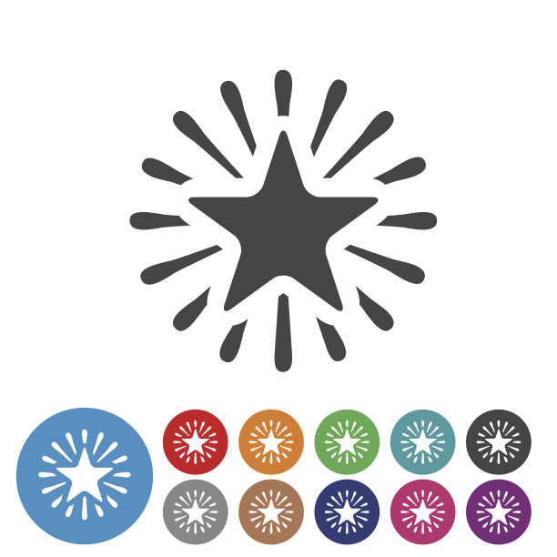 闪亮的星星图标-图形图标系列图片下载