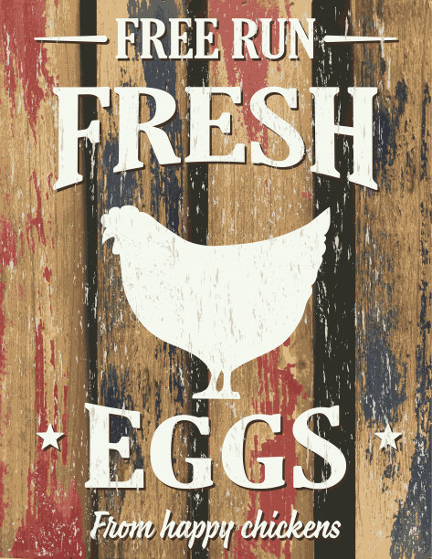 木材背景上的褪色农场标志图片下载