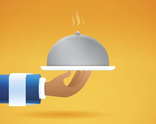 服务员提供食物图片下载