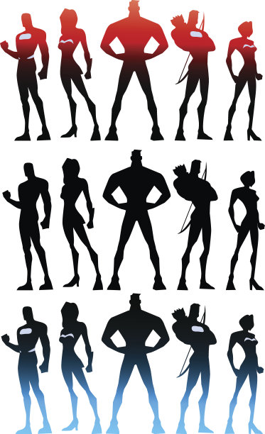 超级英雄轮廓集图片下载