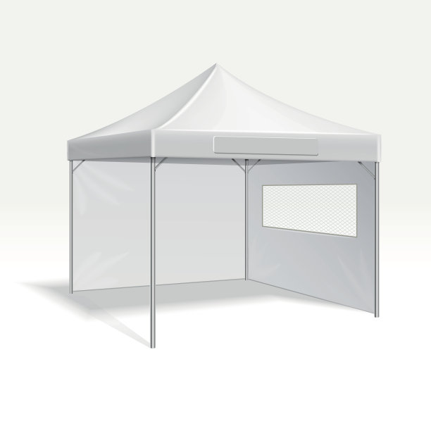 促销广告折叠帐篷矢量插图户外活动图片下载