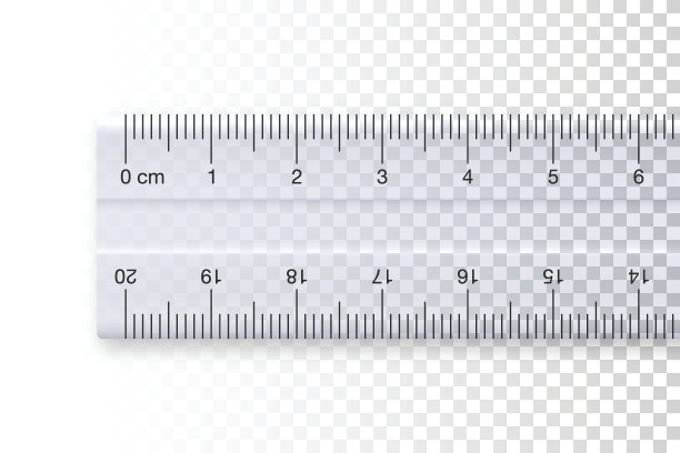 空白背景上的尺子，刻度为厘米图片下载
