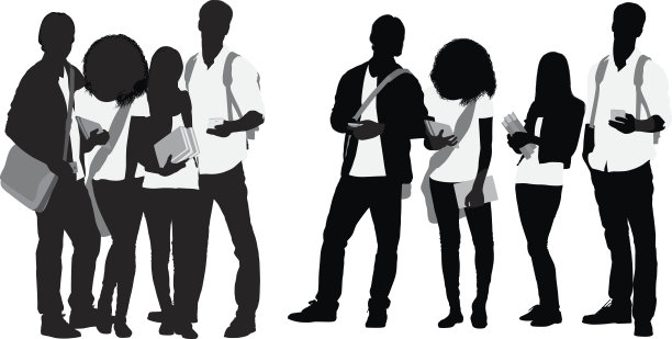 学生们站在一起图片下载