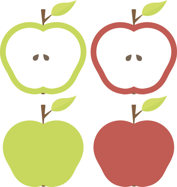 红苹果和青苹果图片下载