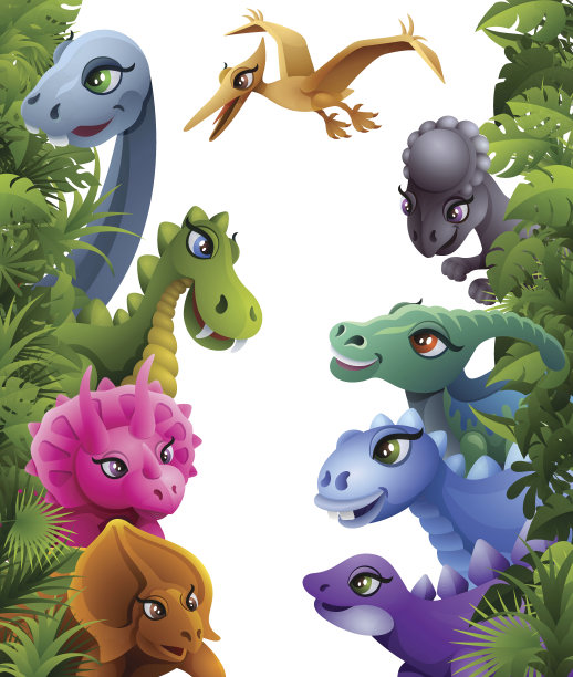 侏罗纪丛林与恐龙图片下载