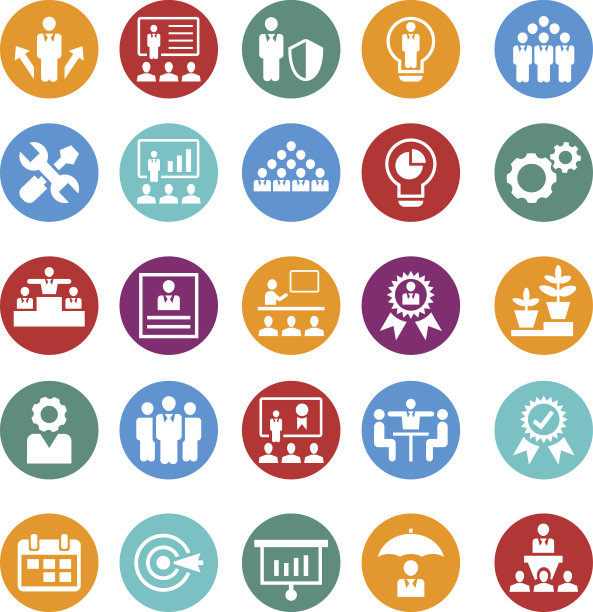 业务和管理图标集图片下载