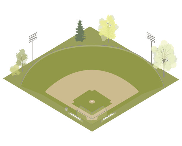 棒球场插图图片下载