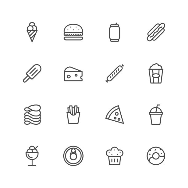 垃圾食品的图标图片下载