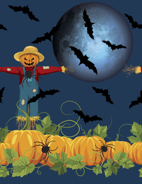 南瓜Patch万圣节重复图案图片下载