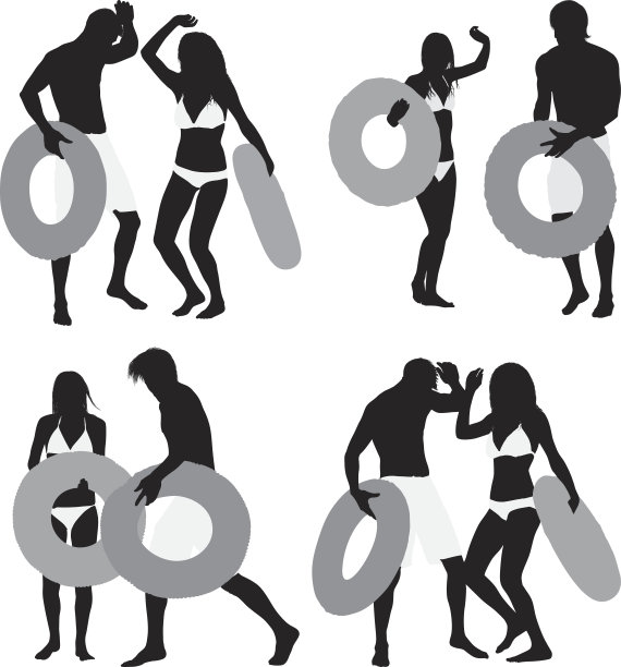 带着内胎在雨中跳舞的情侣图片下载