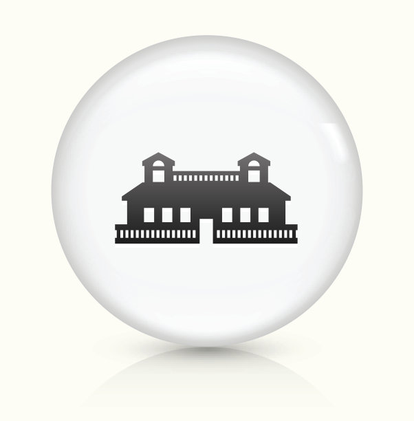 站图标上的白色圆形矢量按钮图片下载