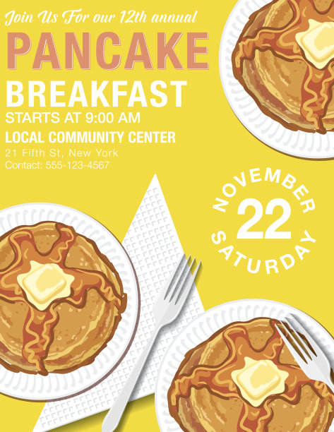 煎饼早餐海报模板图片下载