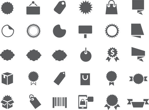 购物和标签图标设置图片下载