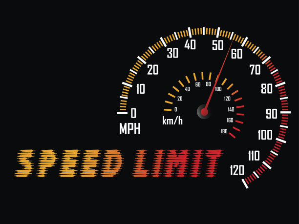 仪表盘上的里程表的速度限制。图片下载