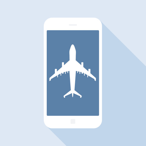 智能手机图标与飞机图片下载
