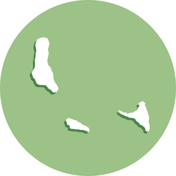 科摩罗群岛圆形地图图标图片下载