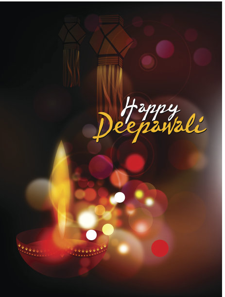 快乐Deepawali背景图片下载