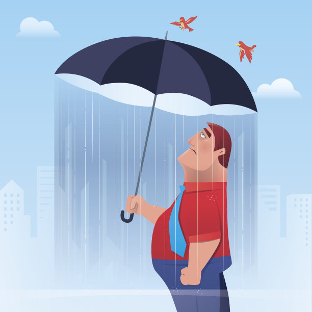 商人和雨伞图片下载