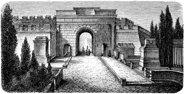 赫库兰尼姆之门和坟场街道图片下载