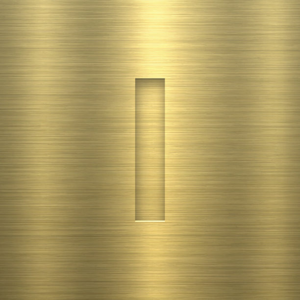 字母I设计-字母上的金金属纹理图片下载