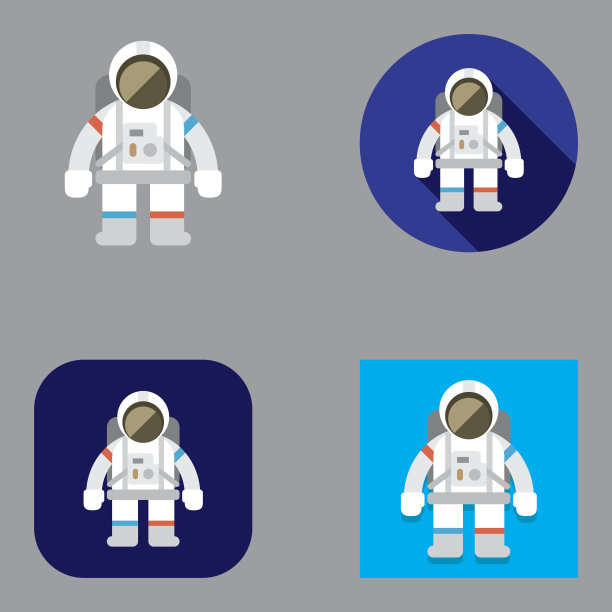 扁平宇航员图标|卡拉福系列图片下载